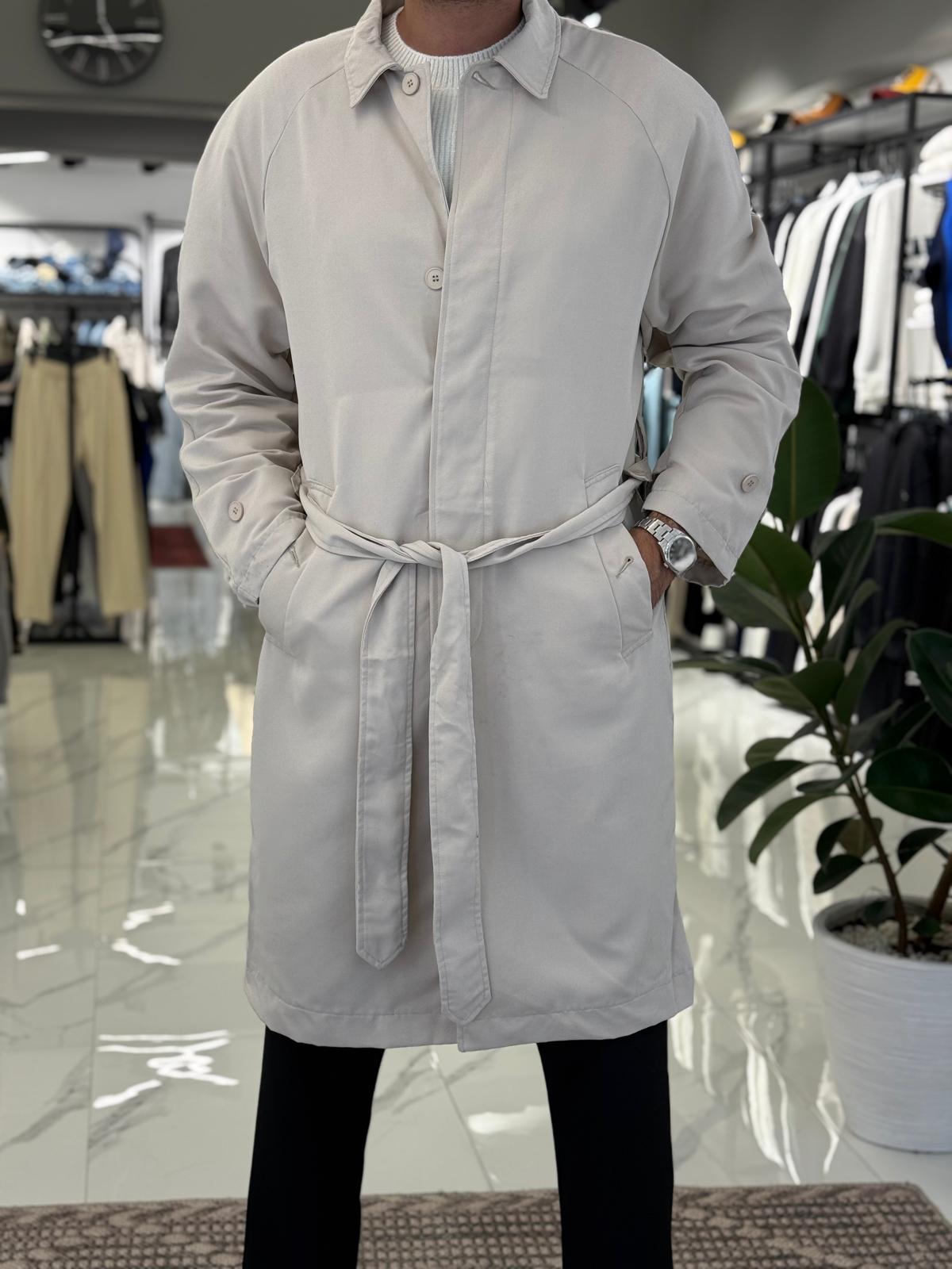 Premium Basic Trençkot Gri