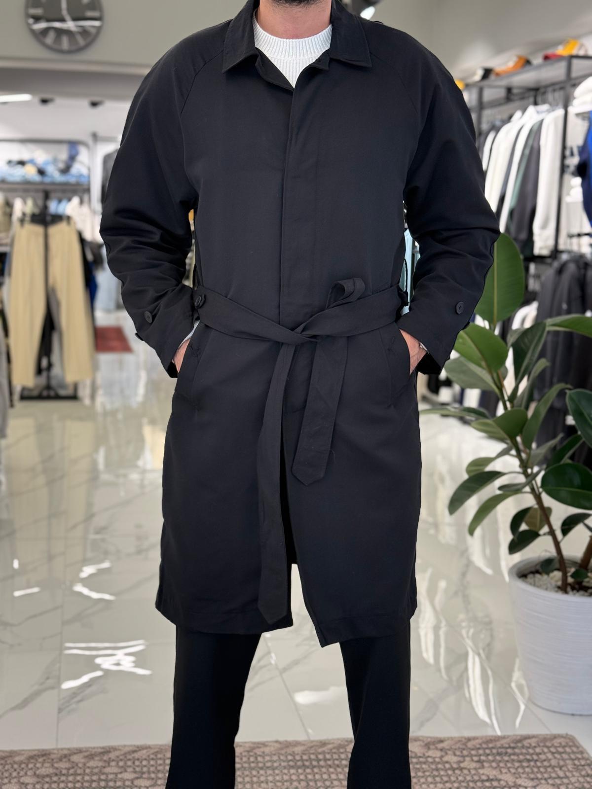 Premium Basic Trençkot Siyah
