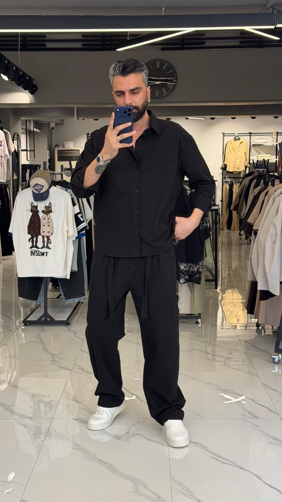 Premium Oversize Takım Siyah