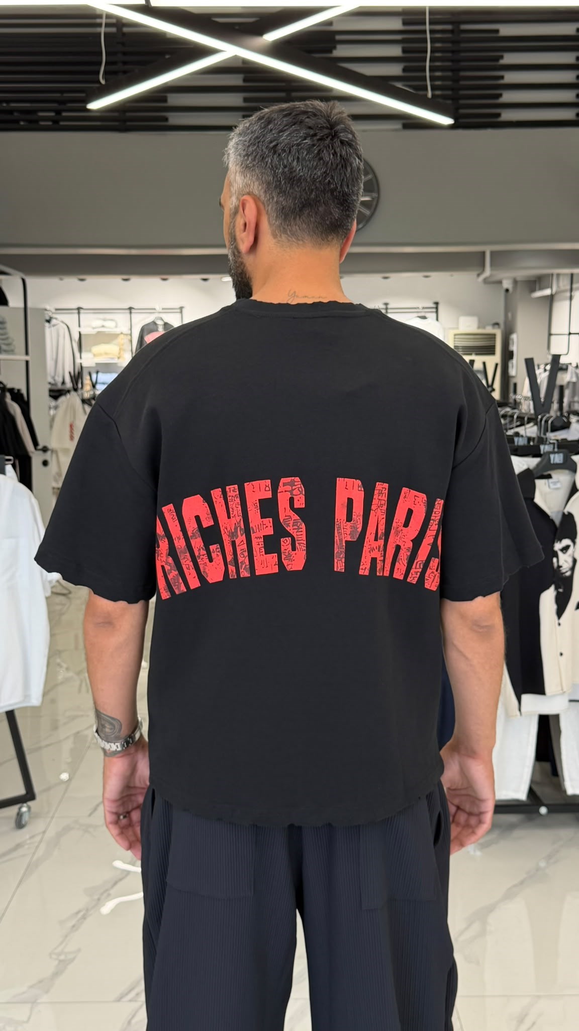 Riches Paris Oversize Tişört Siyah
