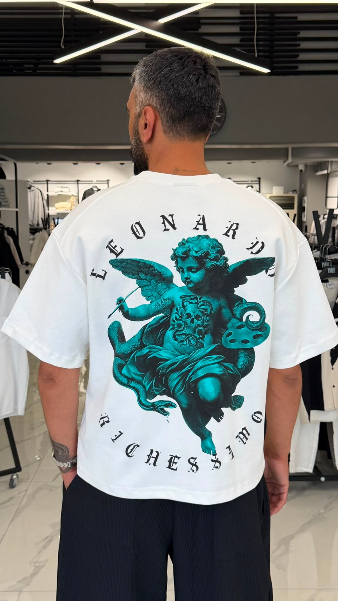 Richessimo Angel Oversize Tişört Beyaz