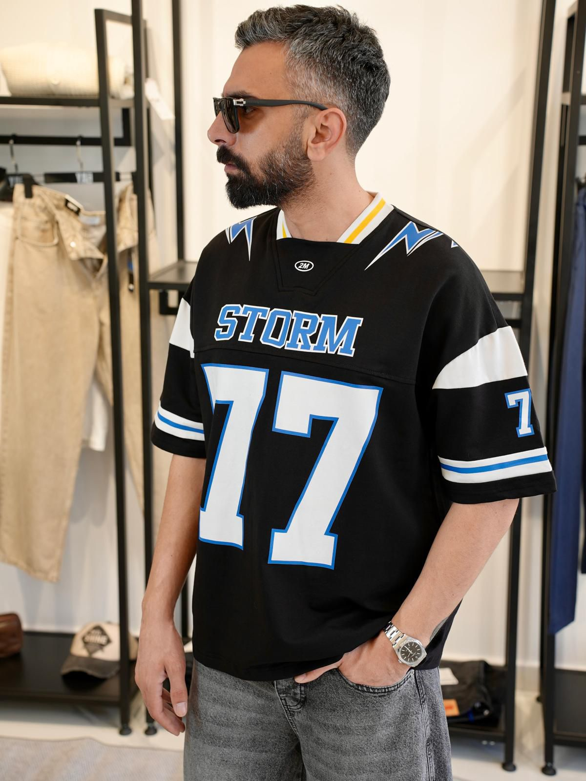 Storm 77 Jersey T-shirt Siyah