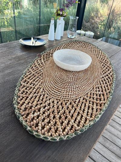  RUNNER - 1 ADET - 100 x 40 CM Kahverengi-Yeşil