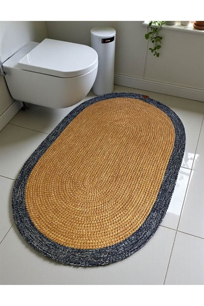 Banyo Paspası Örgü Dokulu Oval Model 60x100 cm – Leke Tutmaz ve Şık Tasarım
