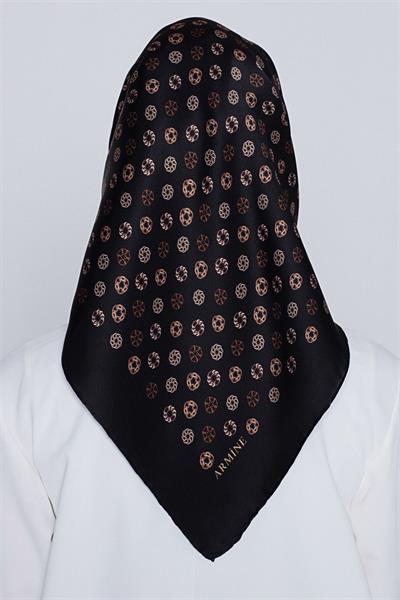 Armine Nostalji Serisi %100 Twill İpek Eşarp 7926D 09
