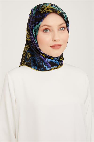 Armine Nostalji Serisi %100 Twill İpek Eşarp 9037D 52