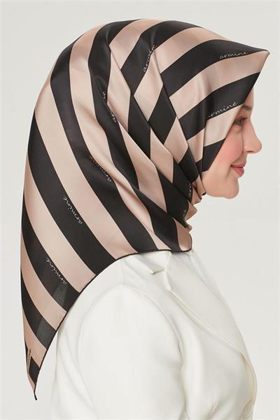 Armine Nostalji Serisi %100 Twill İpek Eşarp 8504D 03