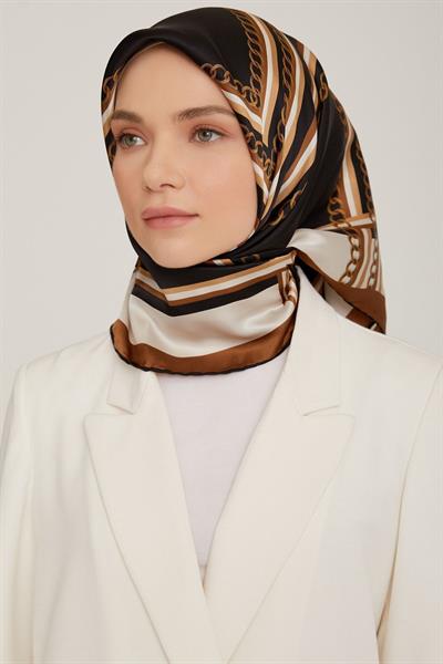 Armine Nostalji Serisi %100 Twill İpek Eşarp 8845D 02