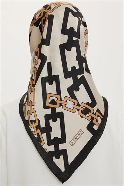 Armine Nostalji Serisi %100 Twill İpek Eşarp 8555D 05