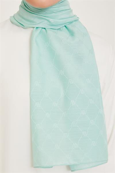 Armine Trend Monogram Şal 1 3201 Su Yeşili