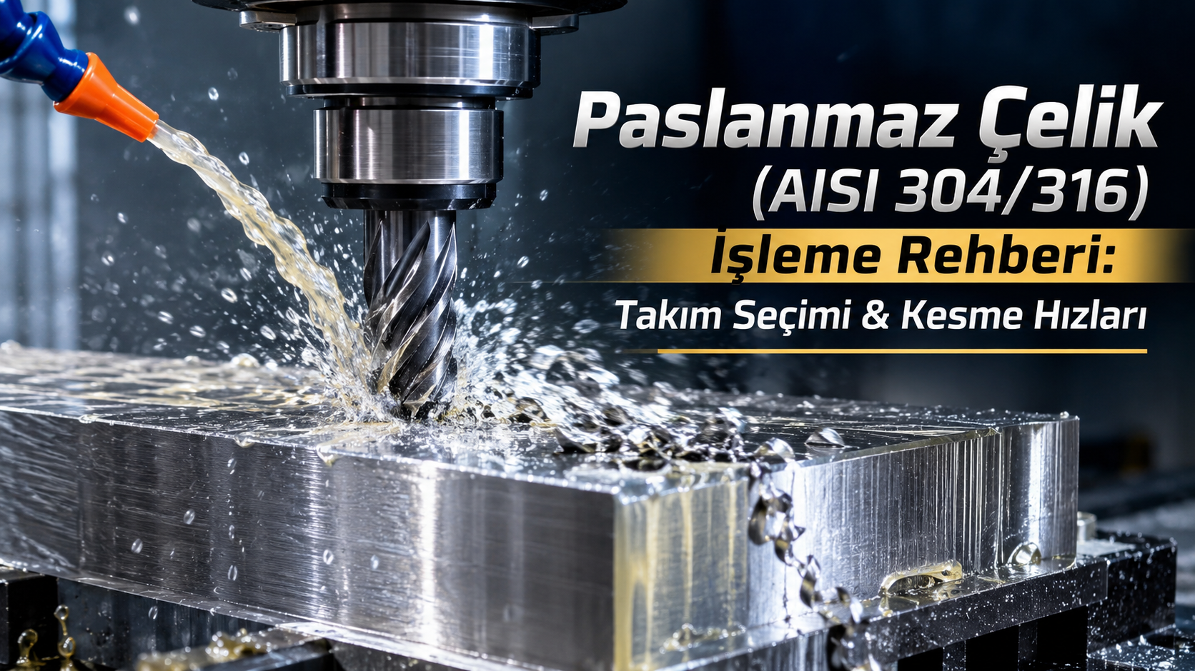Paslanmaz Çelik (AISI 304/316) İşleme Rehberi: Doğru Karbür Kalitesi ve Kesme Hızı