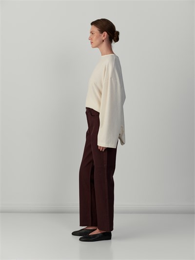 CROP JEAN PANTOLON KAHVE