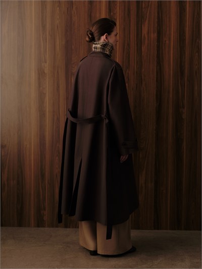 EKOSE DETAY TRENCHCOAT KAHVE