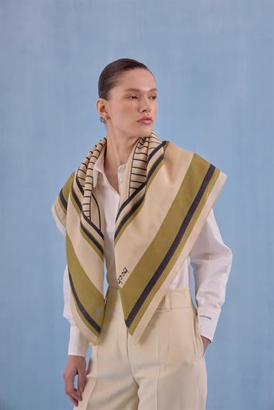 QOOQ BLOK BASKILI EŞARP