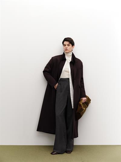 TEK DÜĞMELİ UZUN CEKET