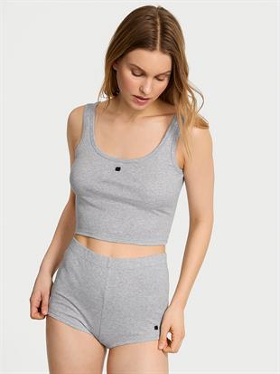 %100 Pamuklu Atlet & Şort Pijama Takımı