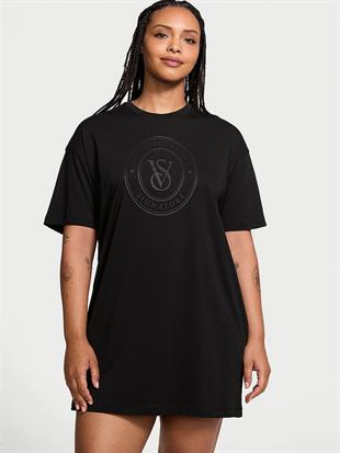 %100 Pamuklu Oversize Uyku Tişörtü