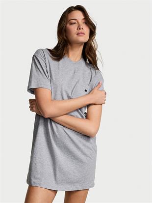 %100 Pamuklu Oversize Uyku Tişörtü