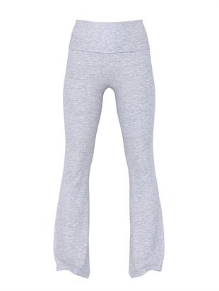 All-Day Beli Katlanabilen Pamuklu Flare Tayt