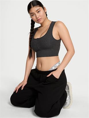All-Day Pamuklu Henley Sporcu Sütyeni