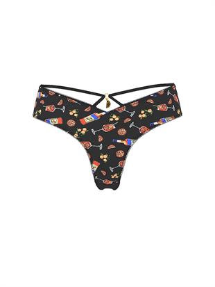 Askılı Derin Bacak Kesim Cheeky Külot
