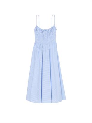 Atelier Victorias Secret X Altuzarra Çizgili Poplin Uzun Elbise