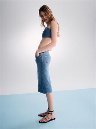 Atelier Victorias Secret X Altuzarra Denim Kalem Etek