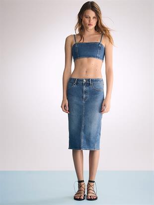Atelier Victorias Secret X Altuzarra Denim Kalem Etek