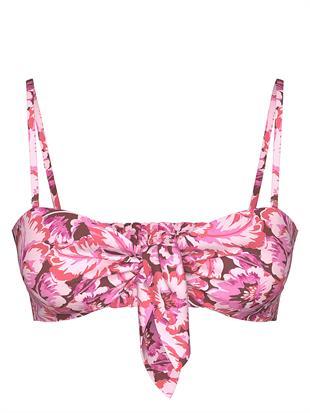 Beachwear Bağcıklı Bandeau Bikini Üstü
