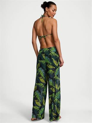 Beachwear Önden Bağlamalı Şifon Pantolon