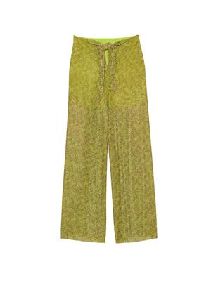 Beachwear Önden Bağlamalı Şifon Pantolon