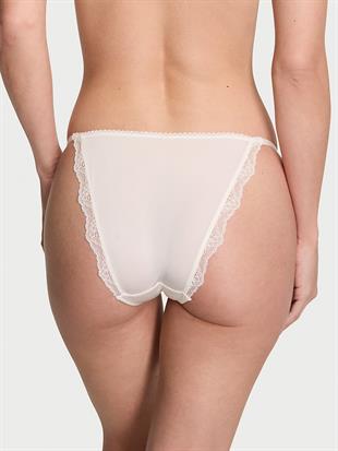 Bridal Tül Duvaklı Fiyonklu V-String Külot