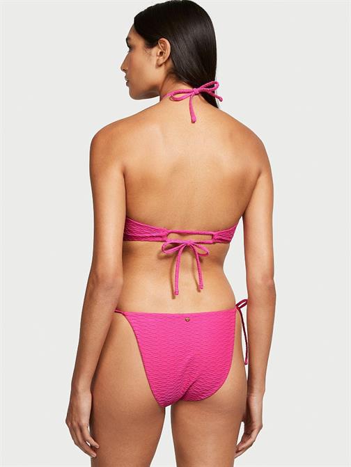 Büzgülü Bağlama Detaylı Bikini Üstü