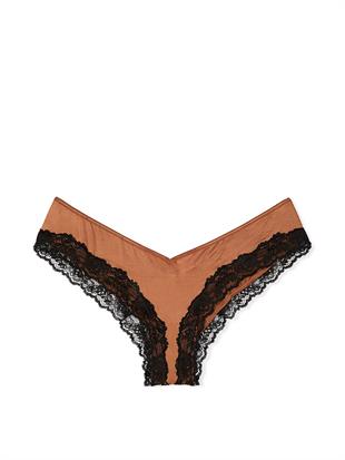 Dantel Kenarlı Derin Bacak Kesim Cheeky Külot
