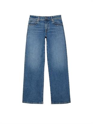 Denim by PINK Düşük Bel Bol Paça Pantolon