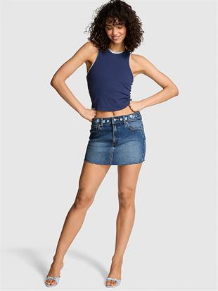 Denim Mini Etek
