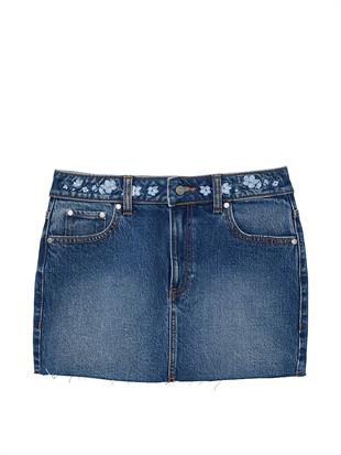 Denim Mini Etek