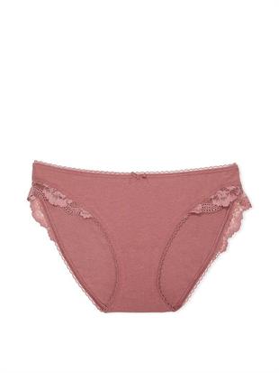 Esnek Pamuklu Dantel Kenarlı Bikini Külot