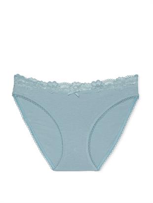 Esnek Pamuklu Dantelli Bikini Külot