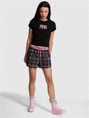 Flanel Boxer Pijama Şortu
