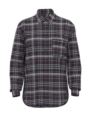 Flanel Boyfriend Uyku Gömleği