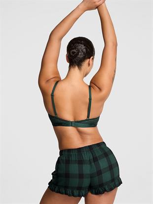 Flanel Fırfırlı Pijama Şortu