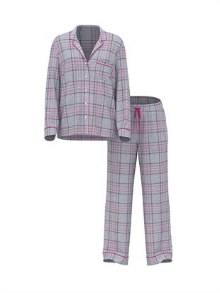 Flannel Uzun Pijama Takımı