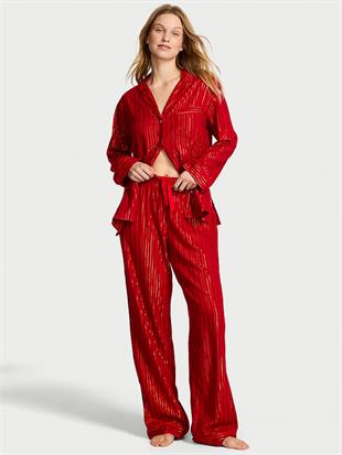 Flannel Uzun Pijama Takımı