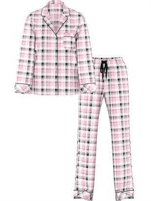 Flannel Uzun Pijama Takımı