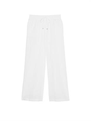 Geniş Paça Keten Plaj Pantolonu