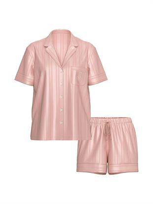 Glazed Saten Şortlu Pijama Takımı