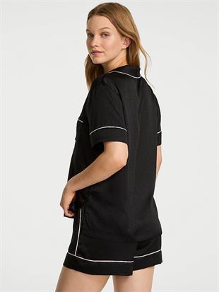 Glazed Saten Şortlu Pijama Takımı
