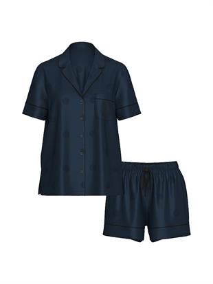 Glazed Saten Şortlu Pijama Takımı