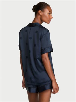 Glazed Saten Şortlu Pijama Takımı